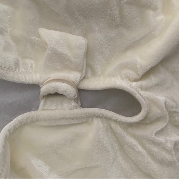 Morgan Lane Retro Beige Velvet One-Piece Sexy Swimsuit Large - Picture 7 of 12